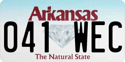 AR license plate 041WEC
