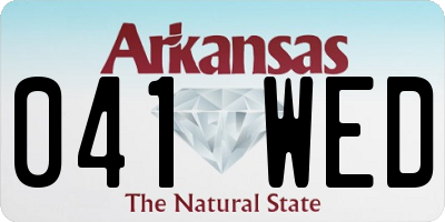 AR license plate 041WED