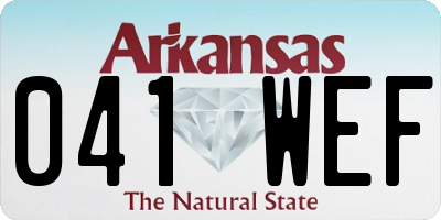AR license plate 041WEF