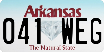 AR license plate 041WEG