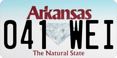 AR license plate 041WEI