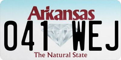 AR license plate 041WEJ