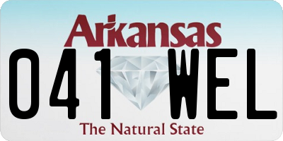 AR license plate 041WEL