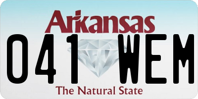 AR license plate 041WEM