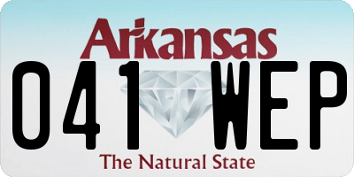 AR license plate 041WEP