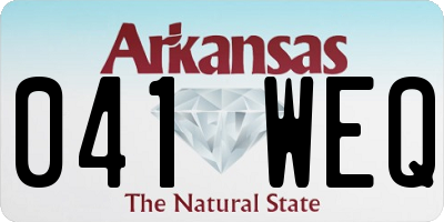 AR license plate 041WEQ