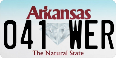 AR license plate 041WER