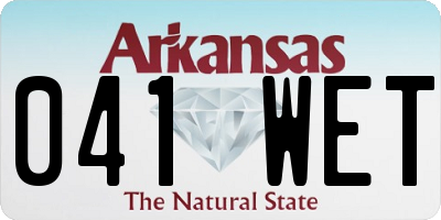 AR license plate 041WET