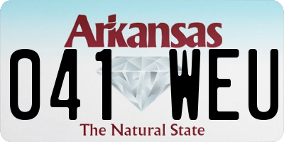 AR license plate 041WEU