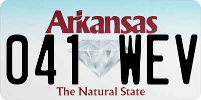 AR license plate 041WEV