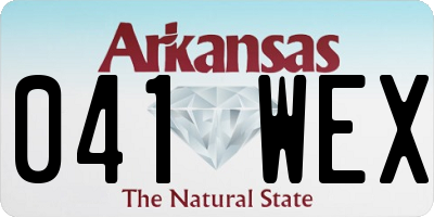 AR license plate 041WEX