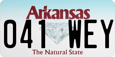 AR license plate 041WEY