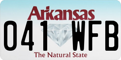AR license plate 041WFB