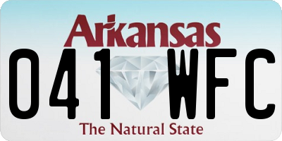 AR license plate 041WFC