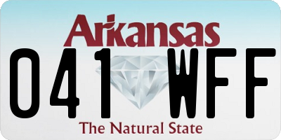AR license plate 041WFF