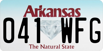 AR license plate 041WFG