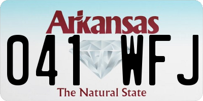 AR license plate 041WFJ