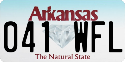 AR license plate 041WFL
