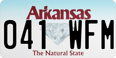 AR license plate 041WFM