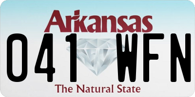 AR license plate 041WFN