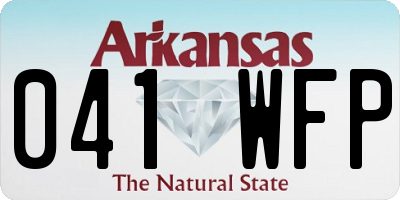 AR license plate 041WFP