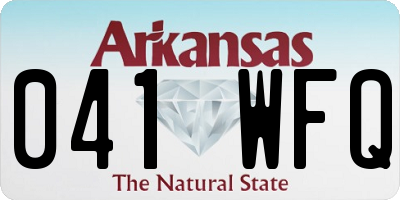 AR license plate 041WFQ