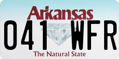 AR license plate 041WFR