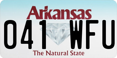 AR license plate 041WFU