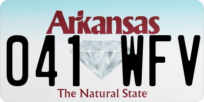 AR license plate 041WFV
