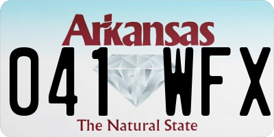 AR license plate 041WFX