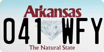 AR license plate 041WFY