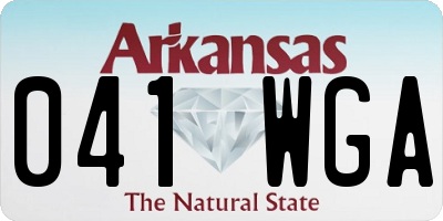 AR license plate 041WGA