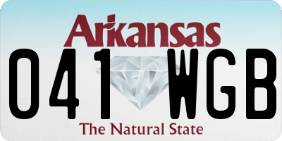 AR license plate 041WGB