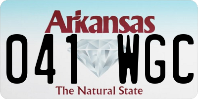 AR license plate 041WGC