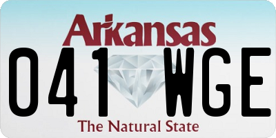 AR license plate 041WGE