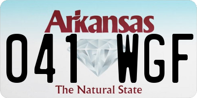 AR license plate 041WGF