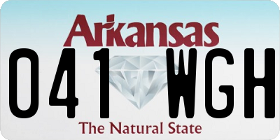 AR license plate 041WGH