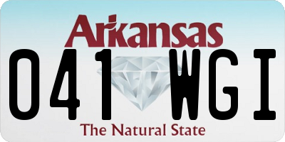 AR license plate 041WGI