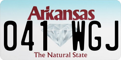 AR license plate 041WGJ