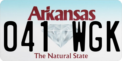 AR license plate 041WGK
