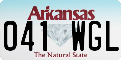 AR license plate 041WGL