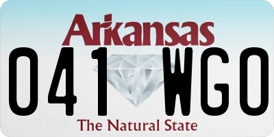 AR license plate 041WGO