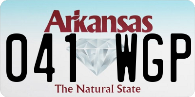 AR license plate 041WGP