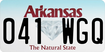 AR license plate 041WGQ