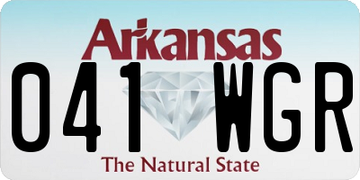 AR license plate 041WGR