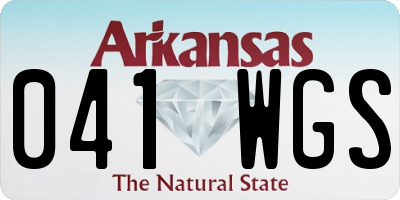 AR license plate 041WGS