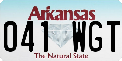 AR license plate 041WGT