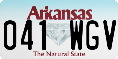 AR license plate 041WGV