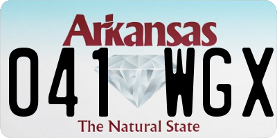 AR license plate 041WGX