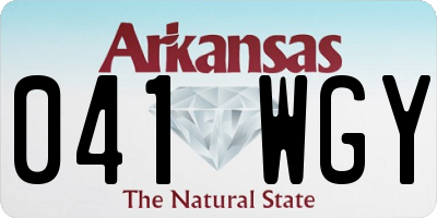 AR license plate 041WGY